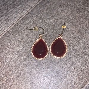 Burgundy Gorgeous earrings